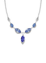 Maritime Faszination – Halskette mit blauen Swarovski-Kristalle 