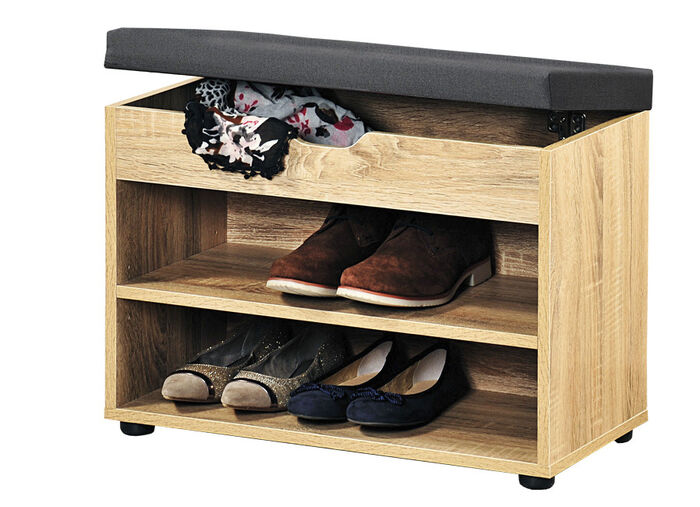 Schuhbank mit Sitzkissen EICHE SONOMA