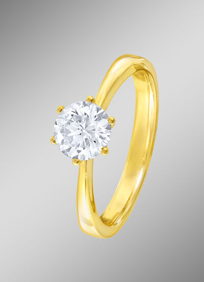 Massiver Brillant-Damenring 