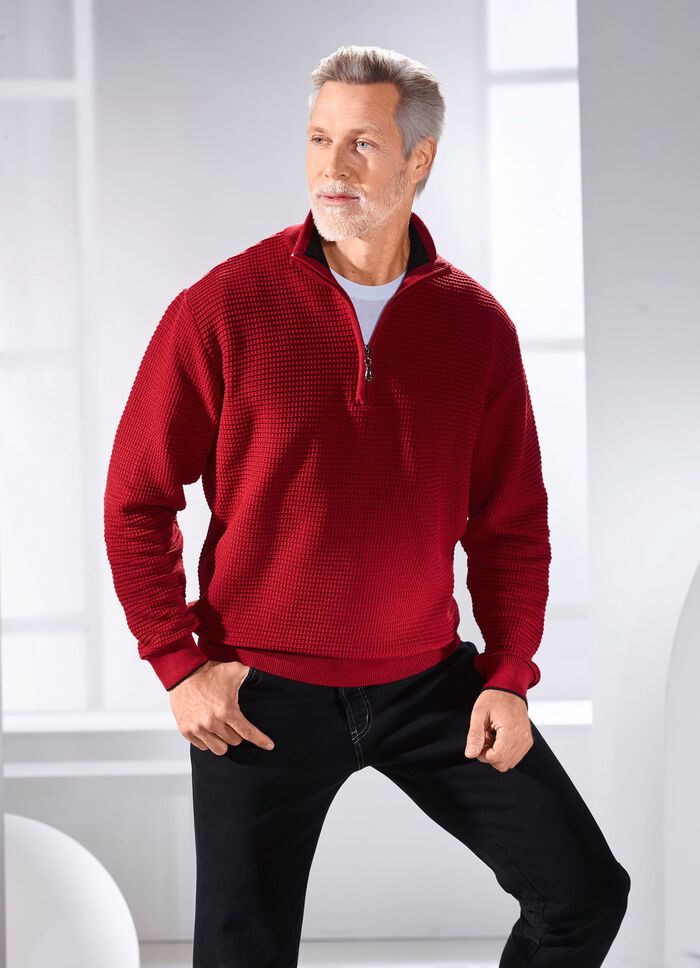 Troyer mit Stehkragen in 2 Farben 