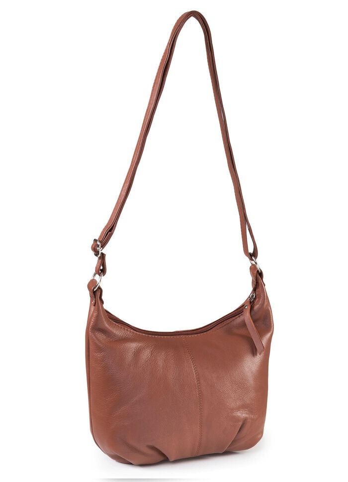 Laurina, Tasche, Damen, ein verstellbarer Umh&auml;ngeriemen COGNAC