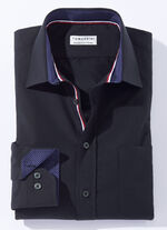 Hemd in 4 Farben mit Brusttasche SCHWARZ