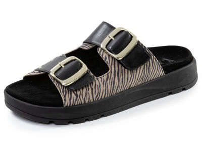 Caprice, trendige Damen-Pantoletten, Weite G, mit herausnehmbarem Fu&szlig;bett 