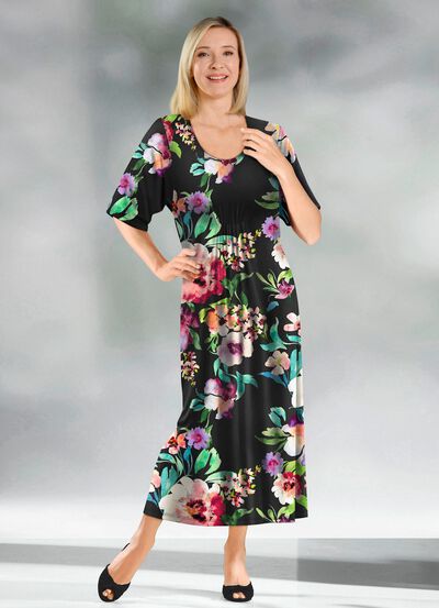 Kaftan in knöchellanger Schlupfform 