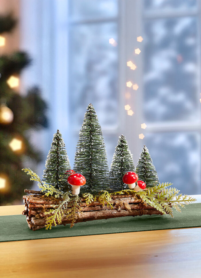 Tannenbaum-/Pilz-Gesteck 