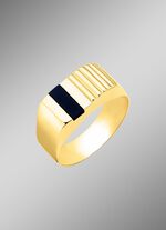 Herrenring aus 375er Gold mit Onyx 