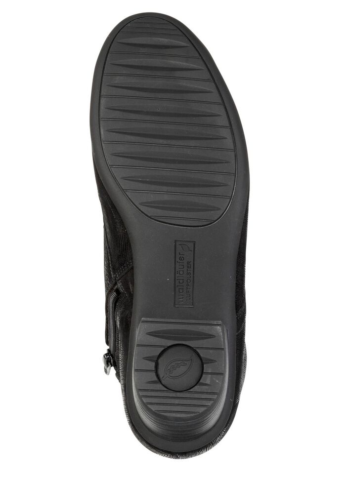 Waldl&auml;ufer, bequeme Damen-Stiefeletten, Winterschuhe, Weite H, mit herausnehmbarem Fu&szlig;bett SCHWARZ