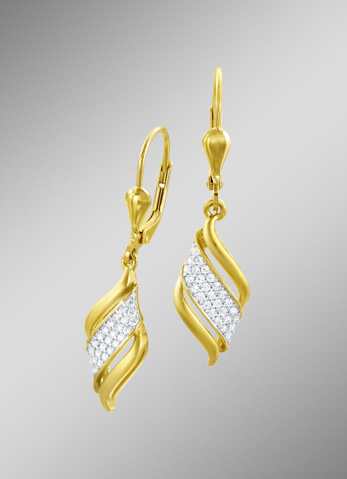 Ohrringe mit synthetischen Zirkonia 