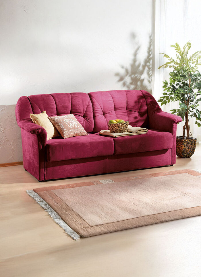Verwandlungssofa mit hochwertiger Polsterung WEINROT