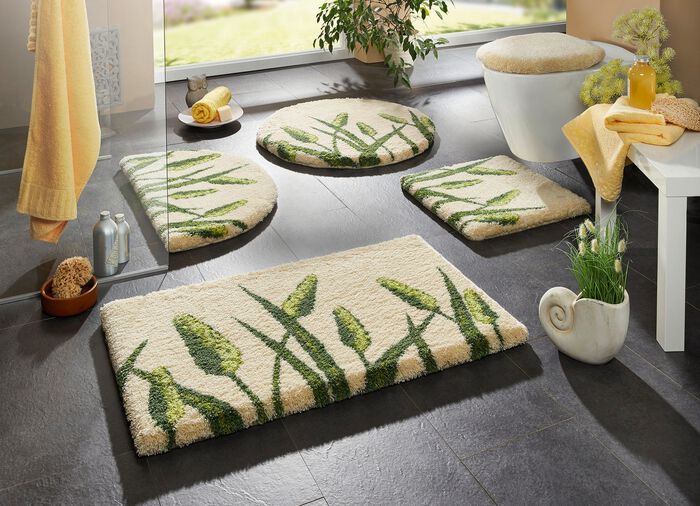 Badgarnitur von Grund mit rutschhemmender R&uuml;ckseite GR&Uuml;N