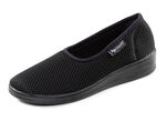Flexibler Damen-Ballerina mit Fersend&auml;mpfung SCHWARZ
