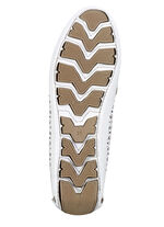 Gemini Slipper aus schattiertem Nappaleder WEISS