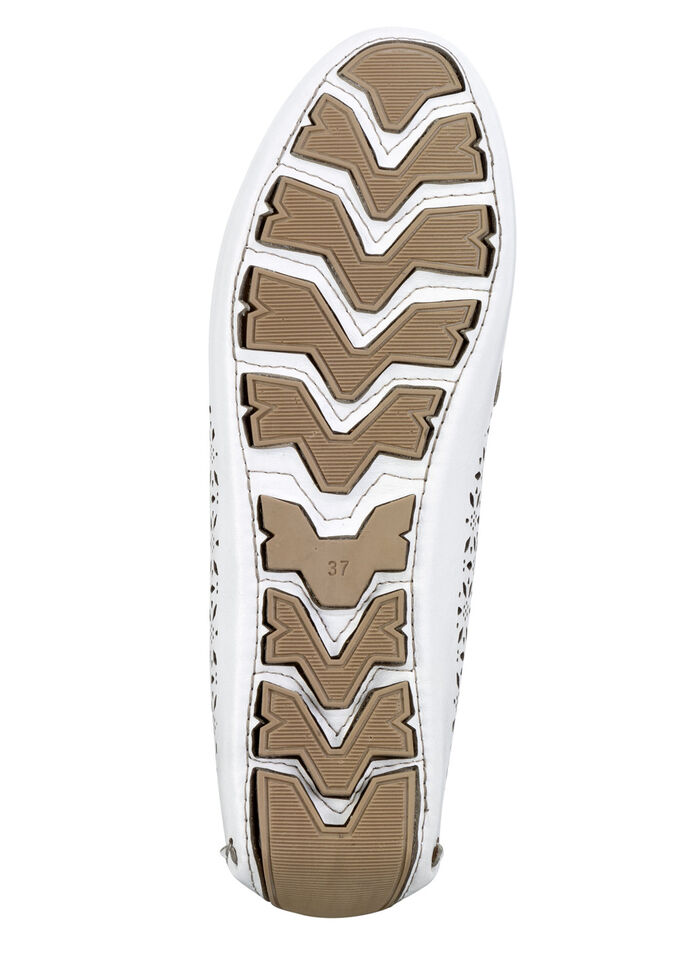 Gemini Slipper aus schattiertem Nappaleder WEISS