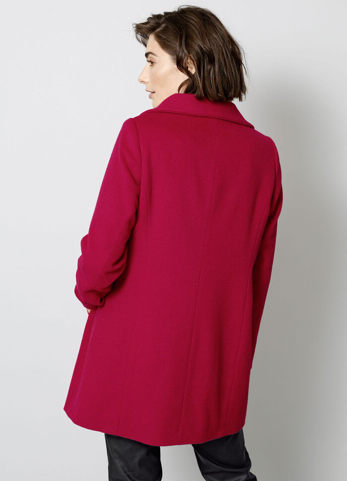 Wolljacke mit verdeckter Druckerleiste 