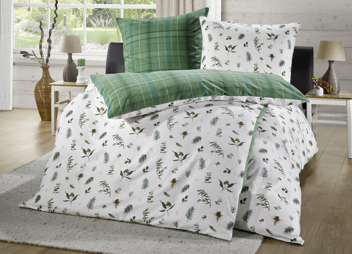 Flauschig weiche Wende-Bettw&auml;sche aus reiner Baumwolle 