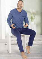 Zweierpack Schlafanzüge mit V-Ausschnitt und offenen Abschlüssen  