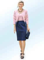 Kleid mit Bolero und  Perlen- sowie Strasssteinzier 