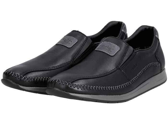 Rieker Slipper aus Nappaleder SCHWARZ