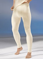 Unterhose, lang, mit Angora, in Ecru 