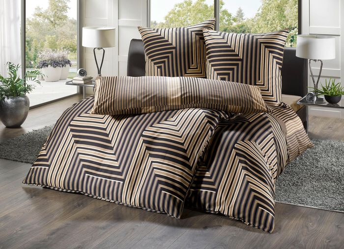 Baumwoll Bettw&auml;sche-Garnitur  