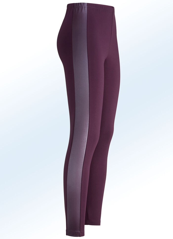 Leggings im interresanten Materialmix BORDEAUX