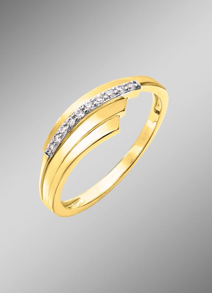 Toller Damenring mit synth. Zirkonia 