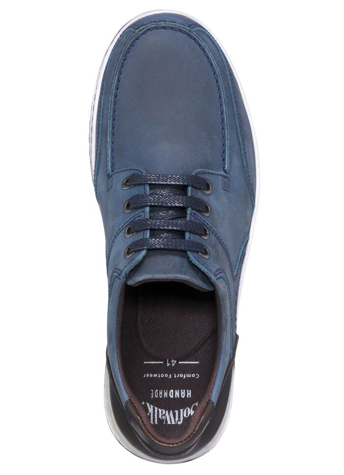 Schn&uuml;rschuhe mit Kontrast-Bes&auml;tzen 