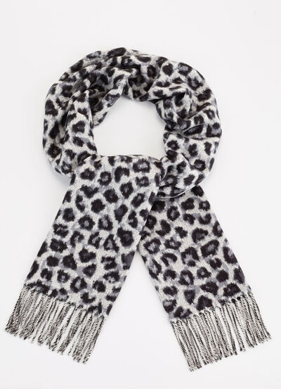 Schal mit Raubtierfell-Dessin 