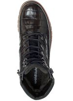 Waldl&auml;ufer Stiefelette aus krokogepr&auml;gtem Nappaleder SCHWARZ