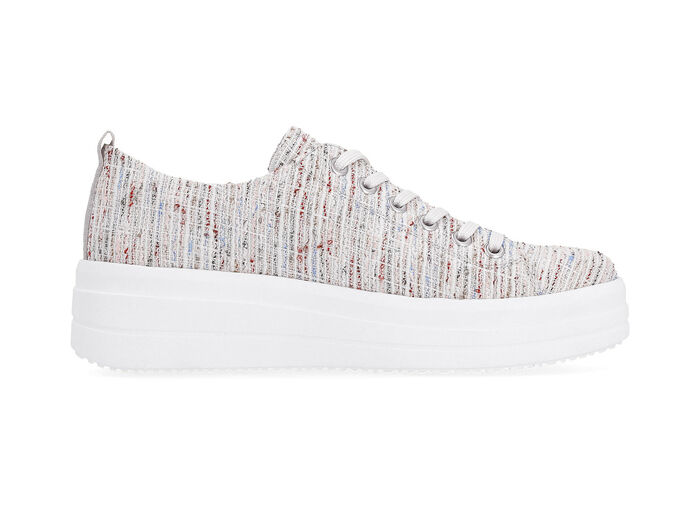 Remonte Sneaker aus effektvoll strukturiertem Textilmaterial WEISS-MULTICOLOR