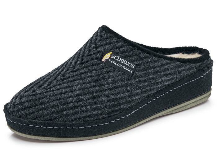Gef&uuml;tterte Herren-Hausschuhe, mit Schurwolle 