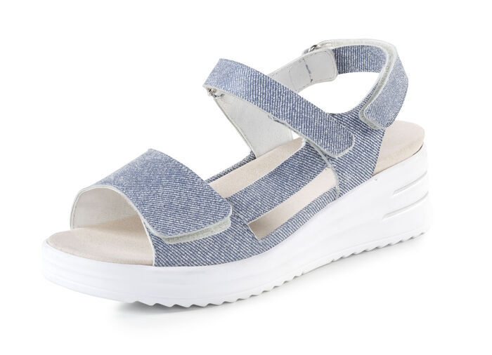 Waldläufer Sandalette mit effektvoller Prägung DENIM