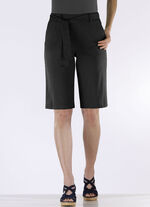 Bermudas mit Stoffbindeband SCHWARZ