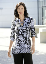 Shirt-Tunika mit Bord&uuml;rendruck 