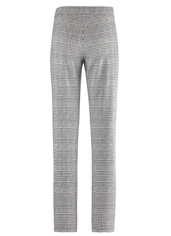 Hose mit aktueller Glencheck-Dessinierung SCHWARZ-ECRU