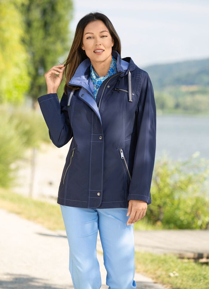 Funktionsjacke mit abnehmbarer Kapuze 