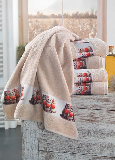 Frottier-Serie mit Jacquard-Bord&uuml;re 