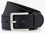 Klassicher Herren-Gürtel, aus Leder, 4 cm breit SCHWARZ