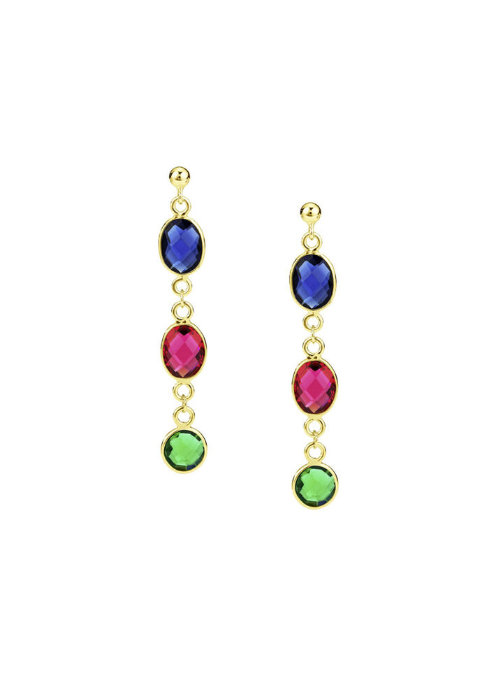 Farbenfrohe Eleganz: Ohrstecker mit Quarzen in verschiedenen Farben 