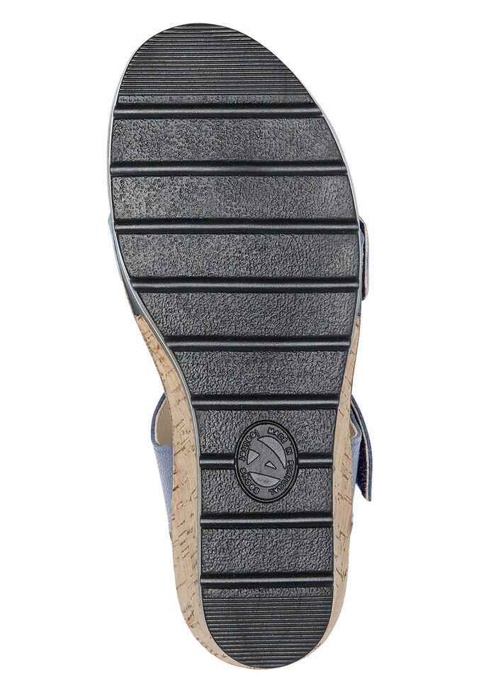 ELENA EDEN Sandale aus Nappaleder TAUBENBLAU