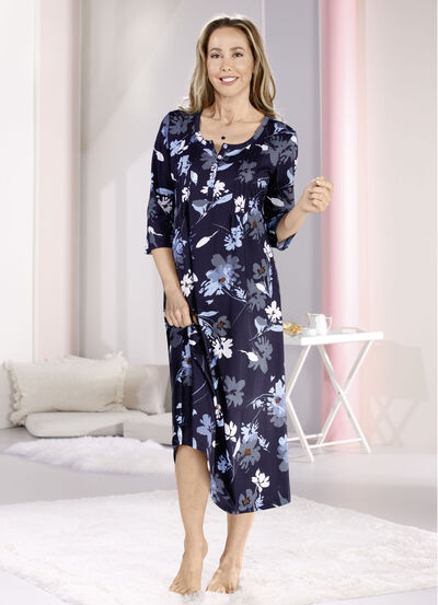 Nachthemd, knöchellang sowie aufwendiger Biesenverarbeitung  