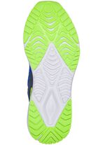 Sabot aus Textilmaterial mit Synthetikbes&auml;tzen BLAU-LIMONE