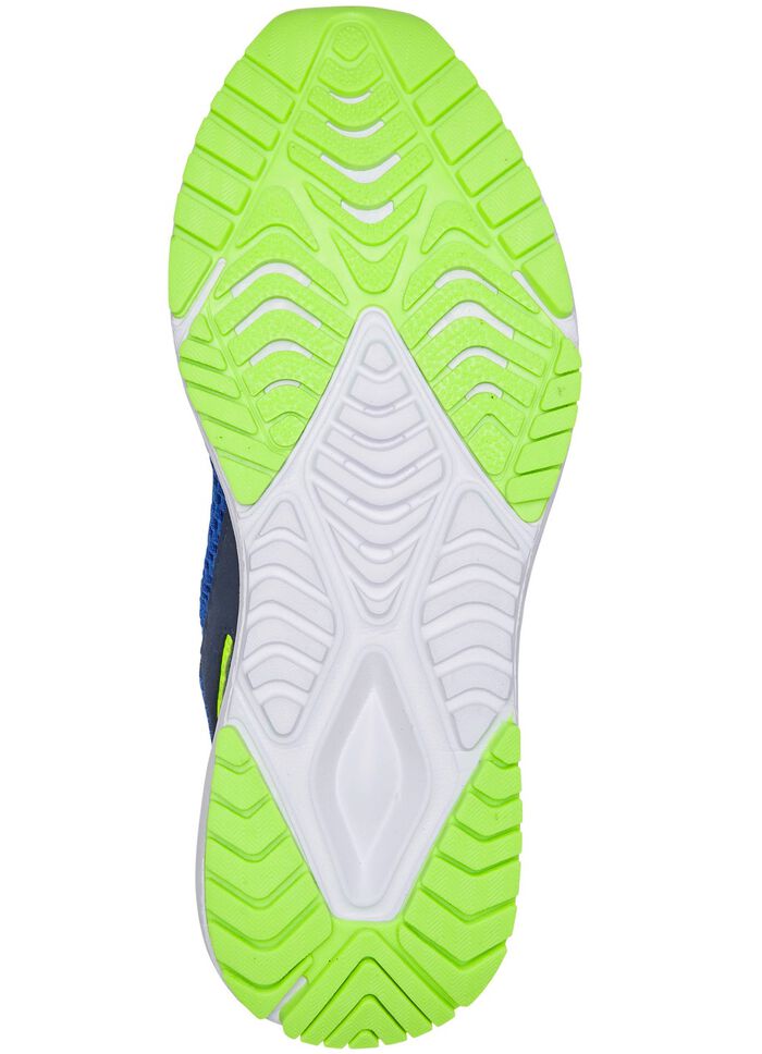 Sabot aus Textilmaterial mit Synthetikbes&auml;tzen BLAU-LIMONE