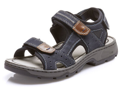 Rieker, klassische Herren-Trekkingsandalen, aus Leder 