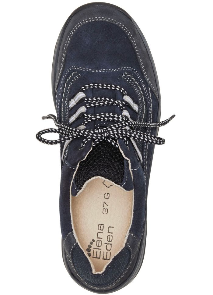 ELENA EDEN Schn&uuml;rschuh aus teilweise gepr&auml;gtem Nubukleder 