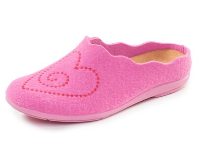 Laurina, klassische Damen-Hausschuhe, mit herausnehmbarem Fu&szlig;bett 