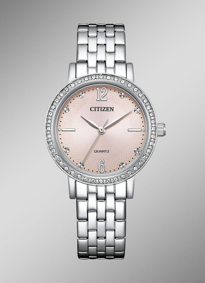Citizen Quartz-Damenuhr mit Edelstahlbandgeh&auml;user 