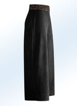 Weich flie&szlig;ende Culotte in Wildleder-Optik SCHWARZ