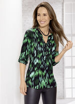 Shirt-Tunika mit Stehkragen 