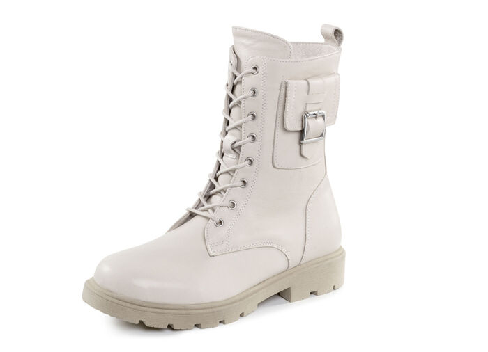 Andrea Conti Stiefelette mit modischen, aufgesetzten T&auml;schchen BEIGE